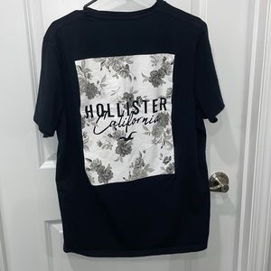 Hollister Black and White Floral Tee